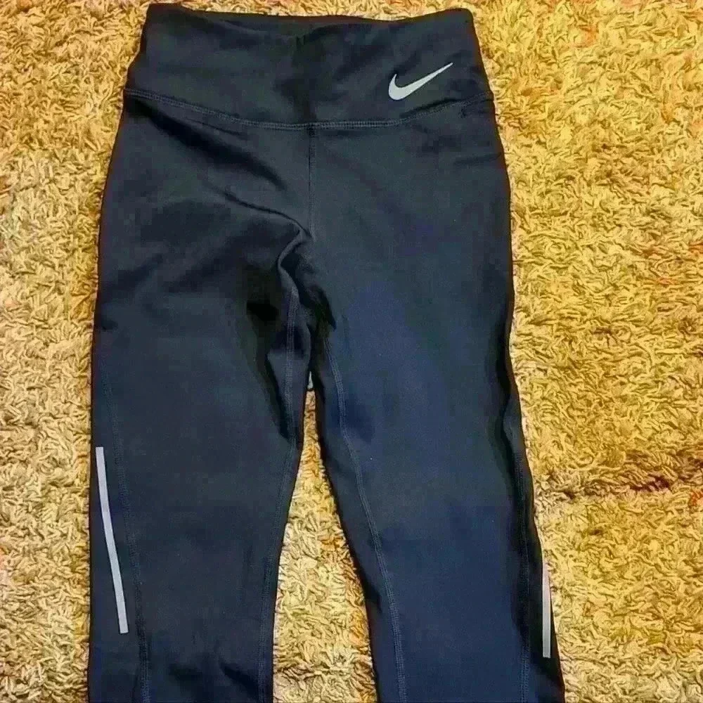Nike Faster Dri Fit Running Leggings Women's 7/8 Midrise Black size XS